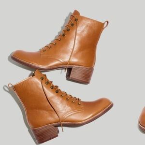 Madewell Brown Lace-Up Boots